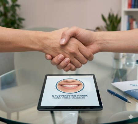 Persone che analizzano insieme un piano di cura su documenti
